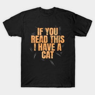 Logo If You Read This I Have A Cat On Purrsday T-Shirt